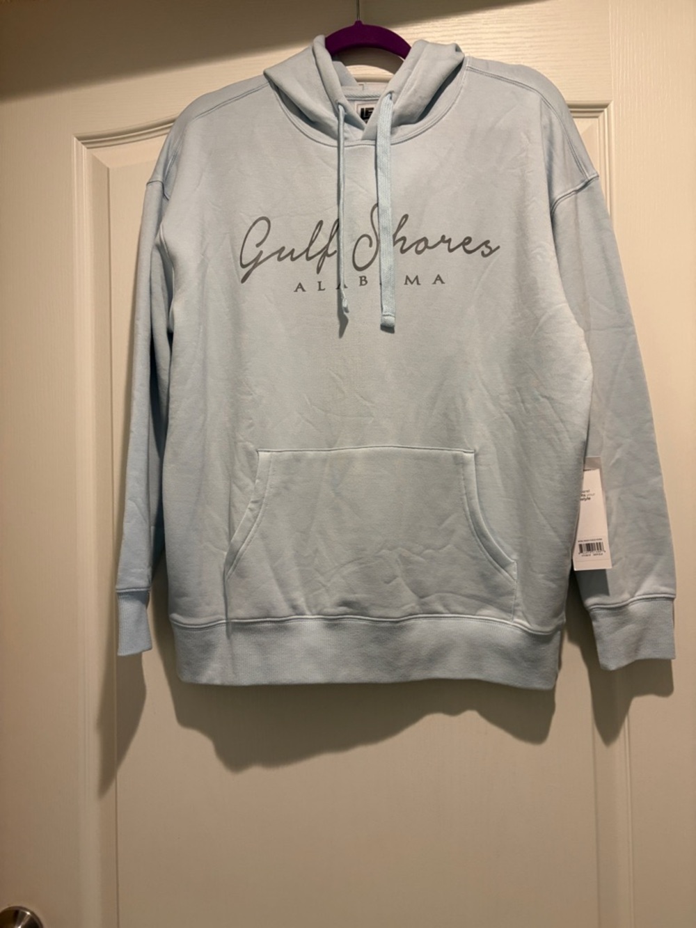 Le Suit Light Blue Gulf Shores Script Hoodie
